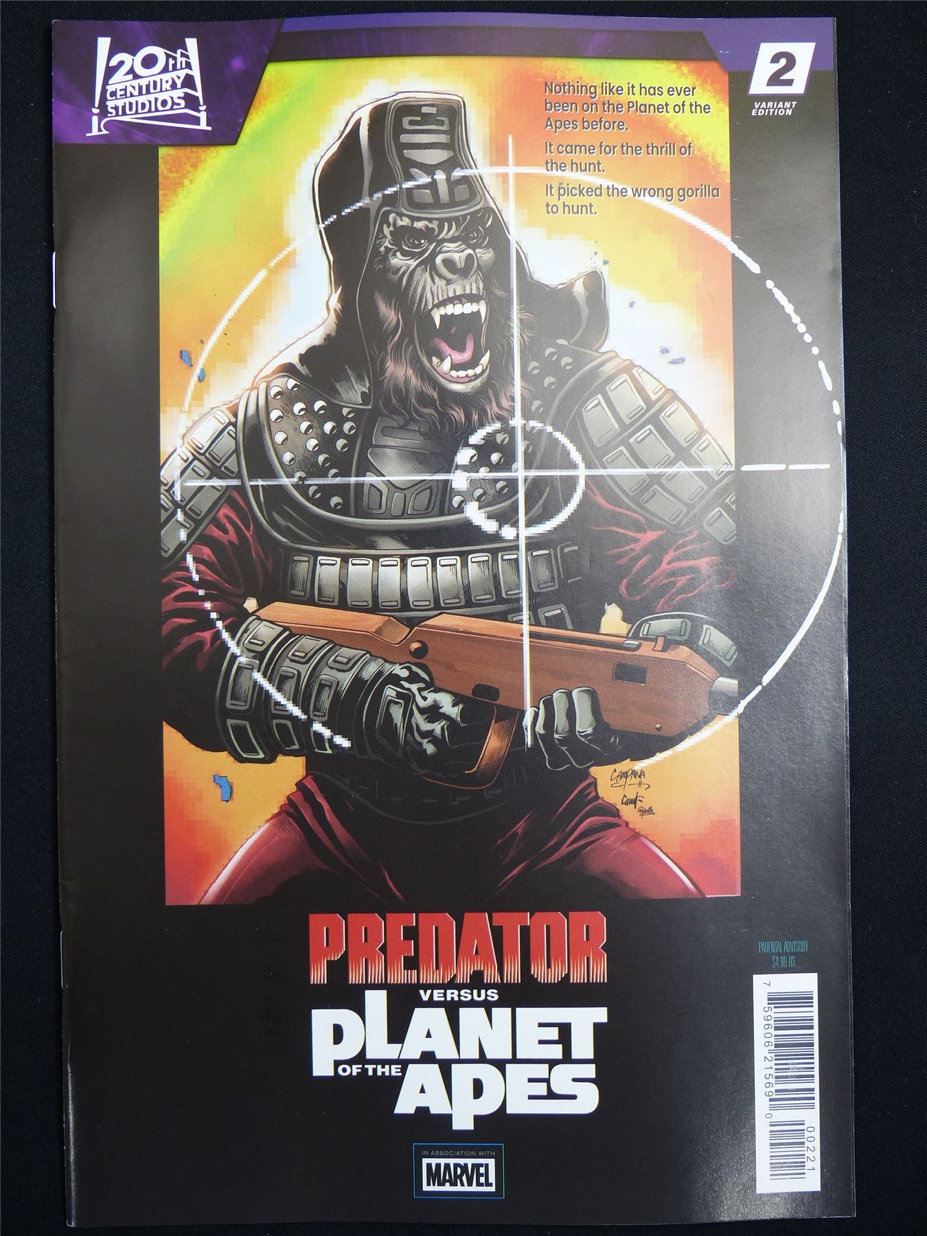 PREDATOR versus Planet of the Apes #2 Cvr B - Oct 2026 Marvel Comic #3Q3