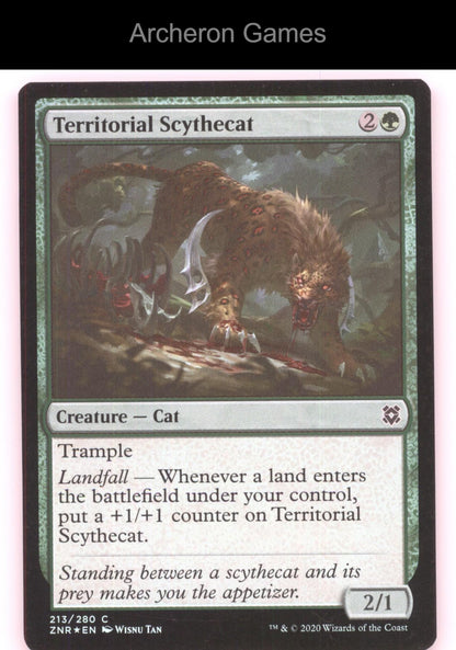 Territorial Scythecat 213 C MTG Card Zendikar Rising