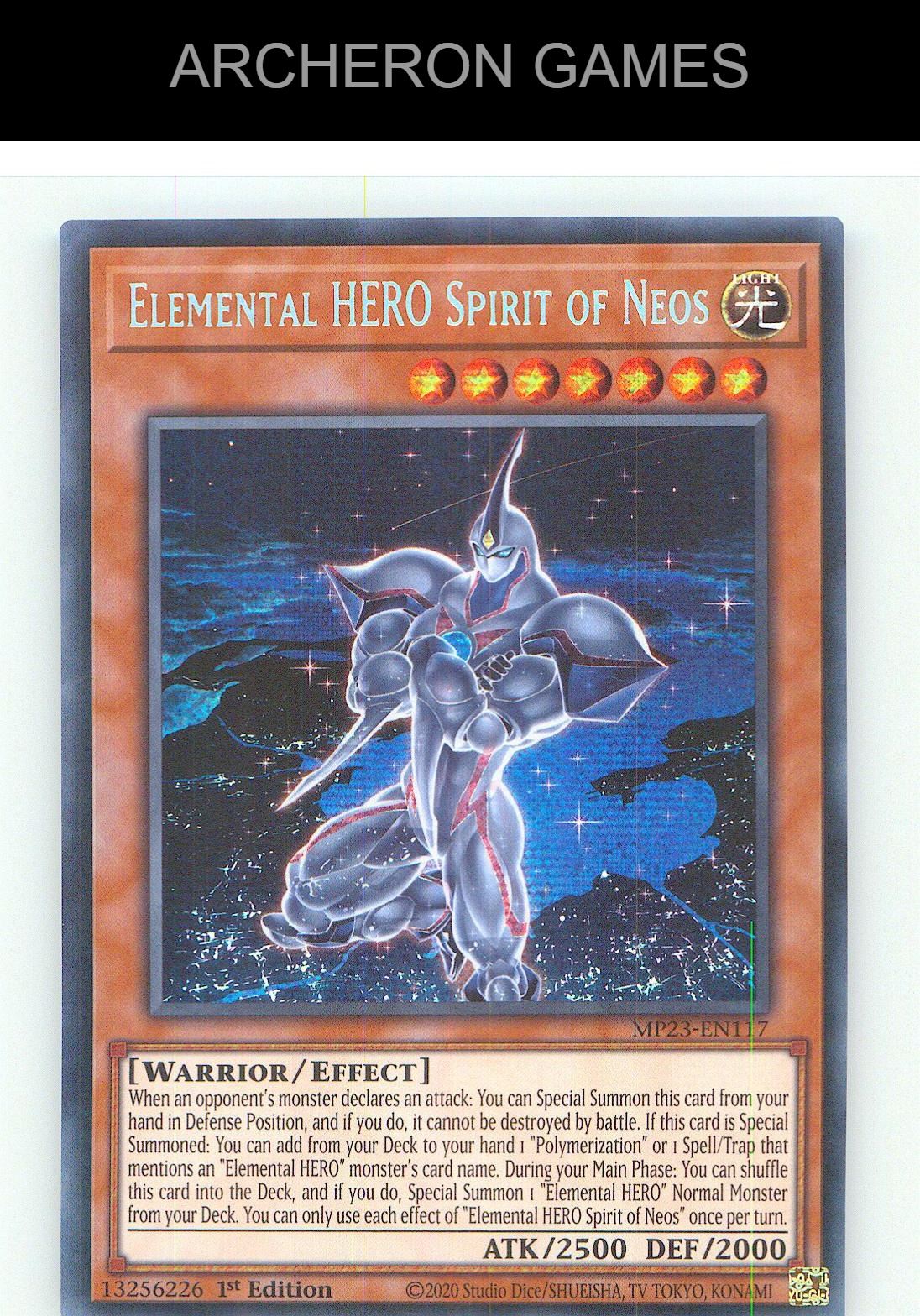 Elemental HERO Spirit of Neos Prismatic Secret Rare YUGIOH Card 1st Edition
