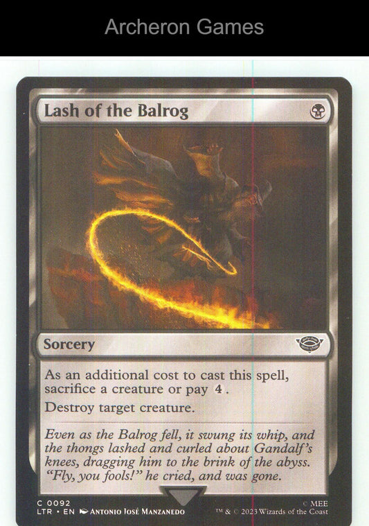 Lash of the Balrog LTR 92 C MTG Card NM/EX+