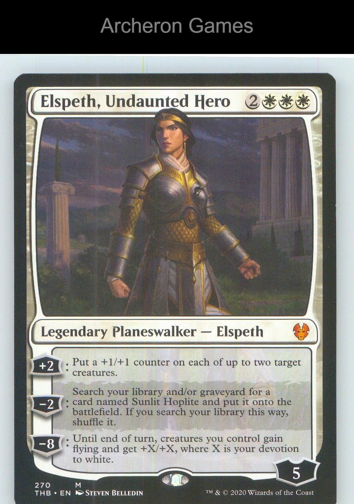 Elspeth, Undaunted Hero THB 270 Mythic MTG Card NM/EX+