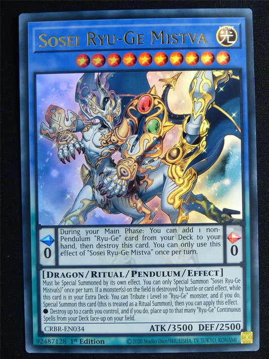 Sosei Ryu-Ge Mistva CRBR Ultra Rare - 1st ed Yugioh Card #4SW