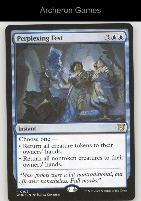 Perplexing Test 102 R MTG Card Commander: Wilds of Eldraine