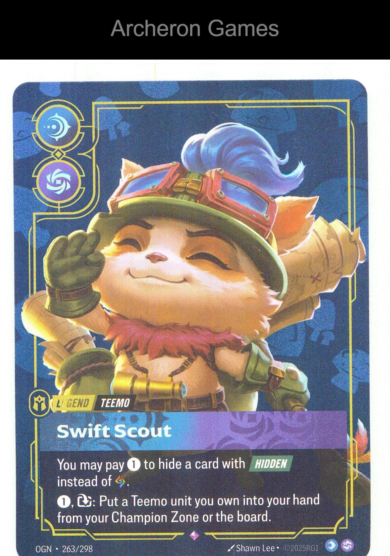Teemo - Swift Scout OGN 263/298 R Origins Riftbound Card Foil