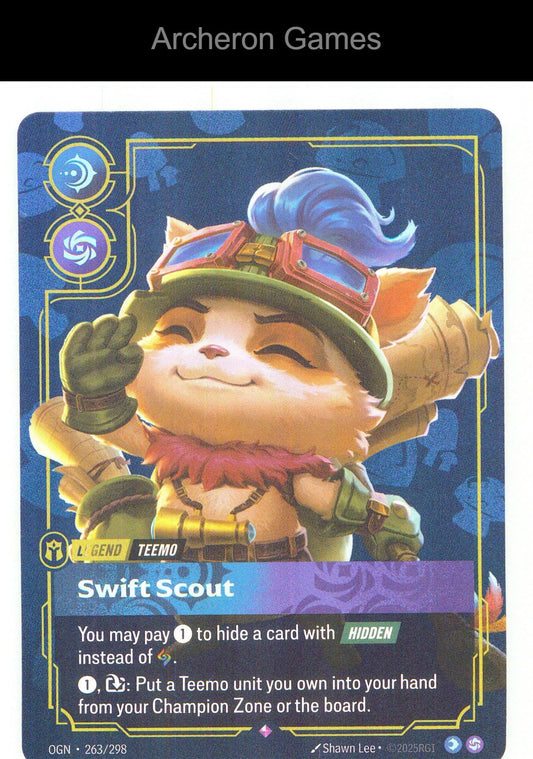 Teemo - Swift Scout OGN 263/298 R Origins Riftbound Card Foil