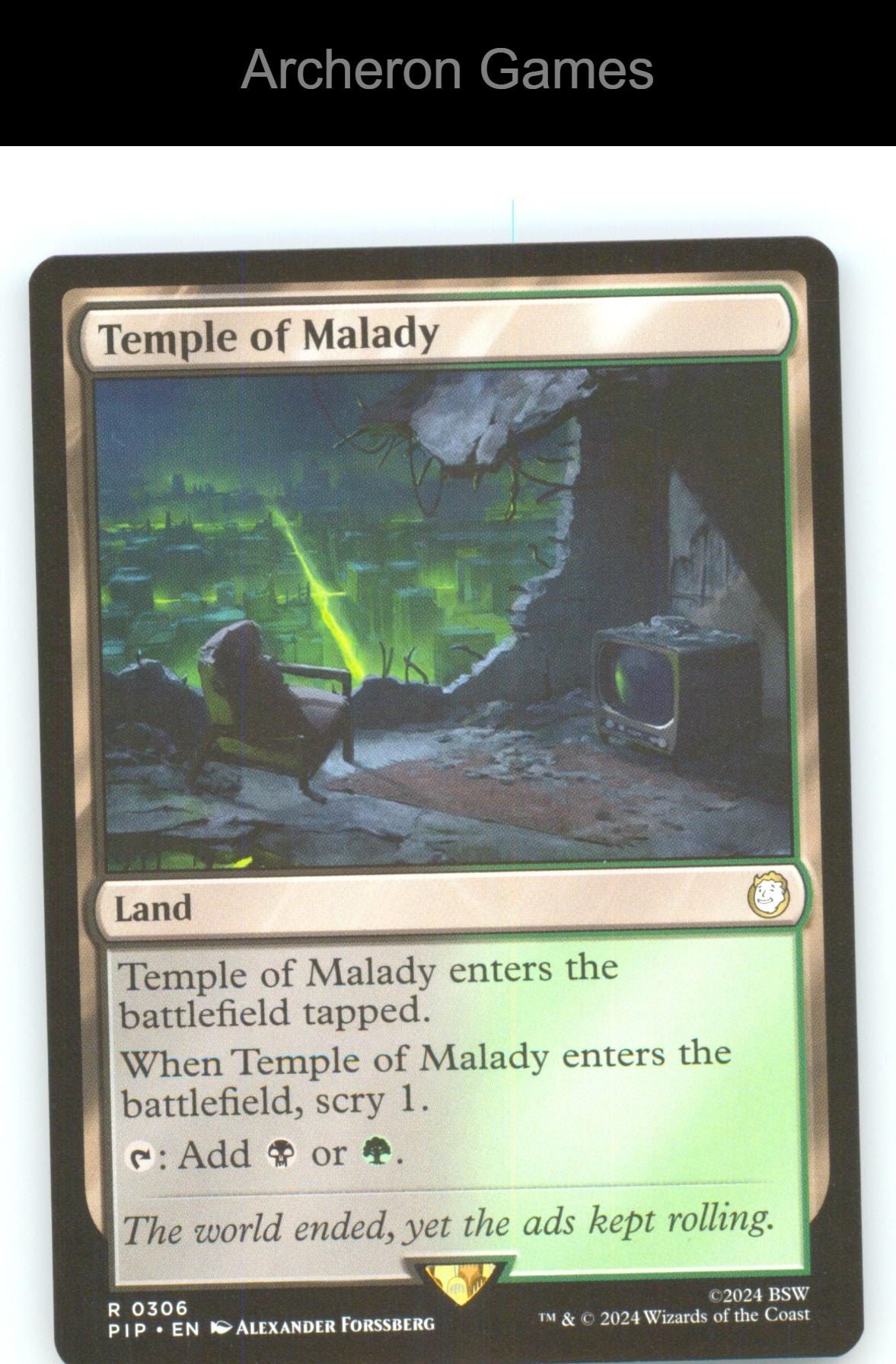 Temple of Malady PIP 306 R MTG Card NM/EX+