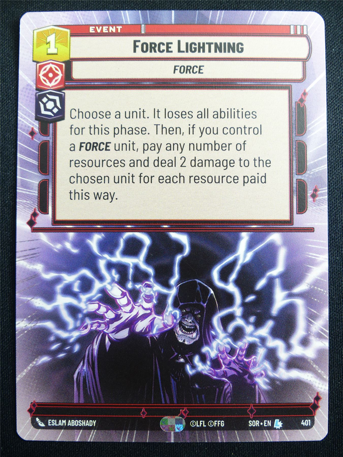 Force Lightning 401 Hyperspace - Star Wars Unlimited Card #4H6