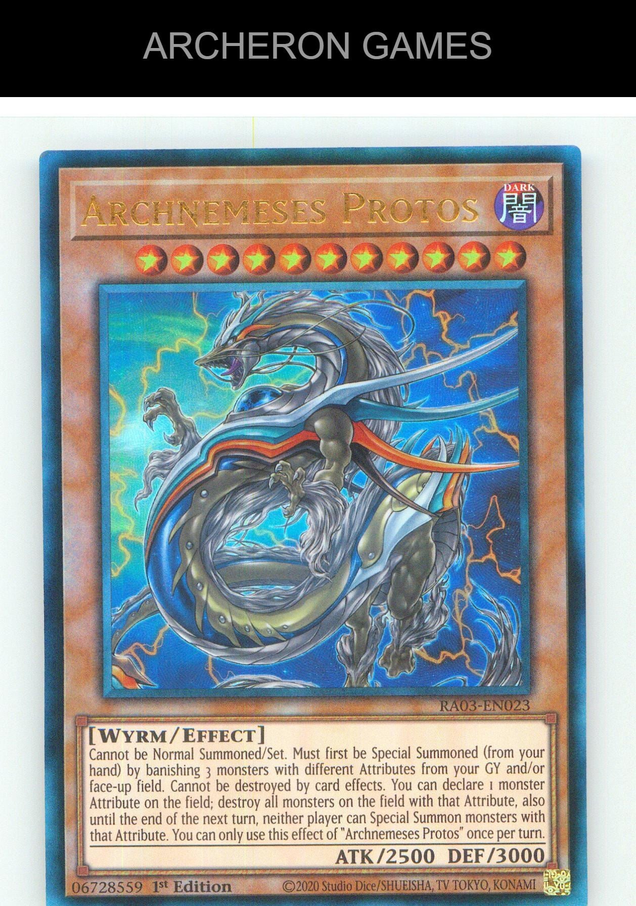 Archnemeses Protos (PUR) Prismatic Ultimate Rare YUGIOH Card 1st Edition