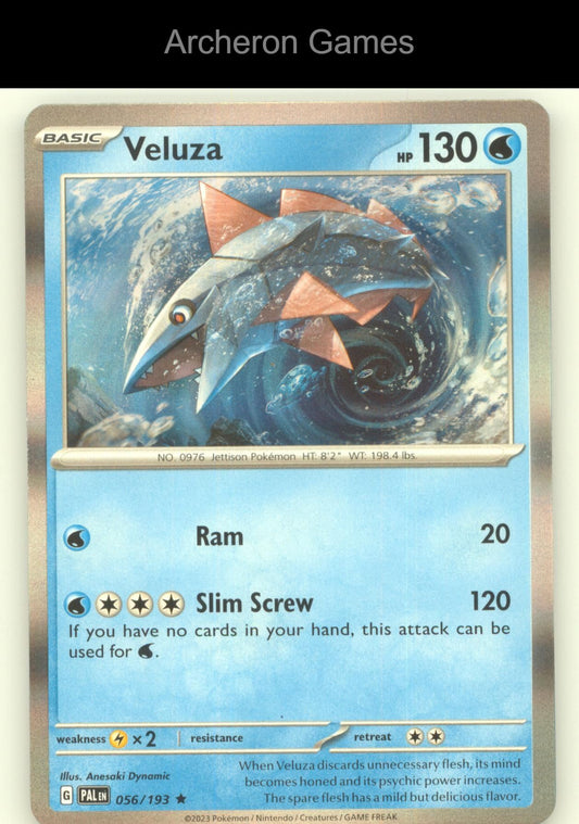 Pokemon Card Veluza PAL 056/193 R Paldea Evolved Holo