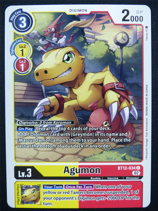 Agumon BT12-034 - Digimon Card #OM