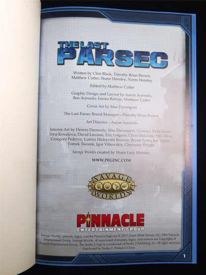 The Last Parsec: Core Rules - Savage Worlds Roleplay Softback #2UA