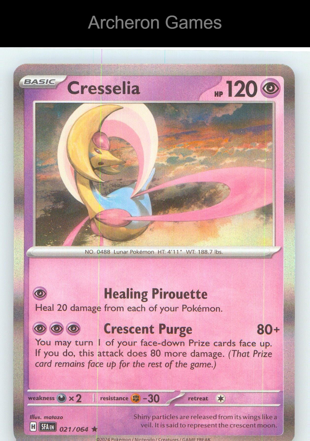Pokemon Card Cresselia SFA 021/064 R Shrouded Fable Holo