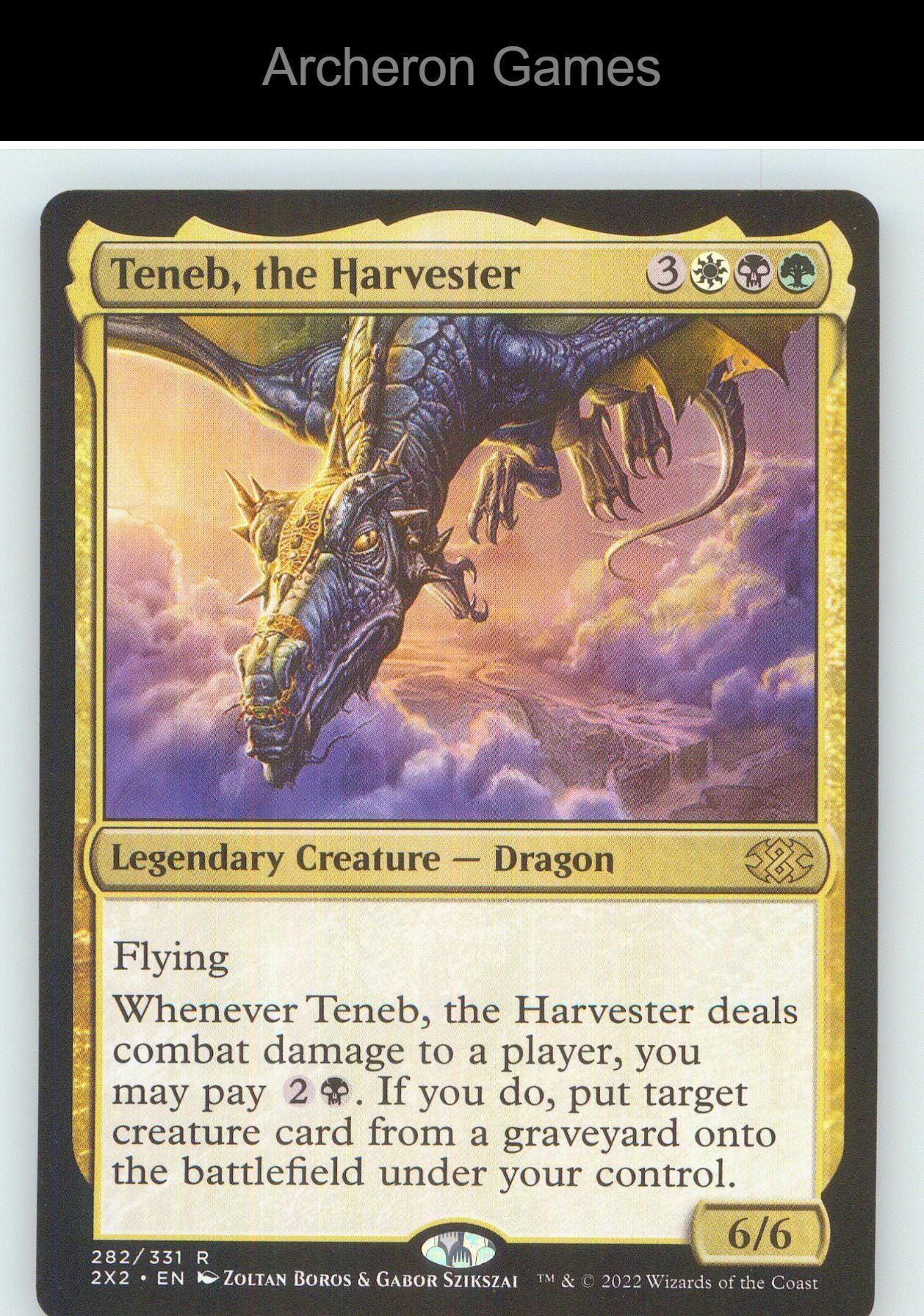 Teneb, the Harvester 2X2 282 R MTG Card NM/EX+