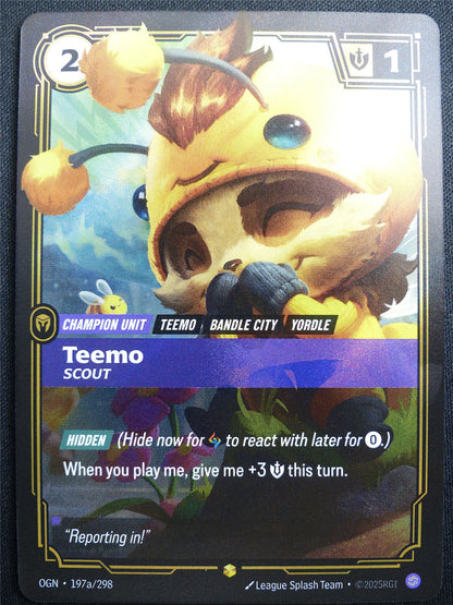 Teemo Scout 197a/298 Overnumber Rare Foil - OGN - Riftbound Card #2DE