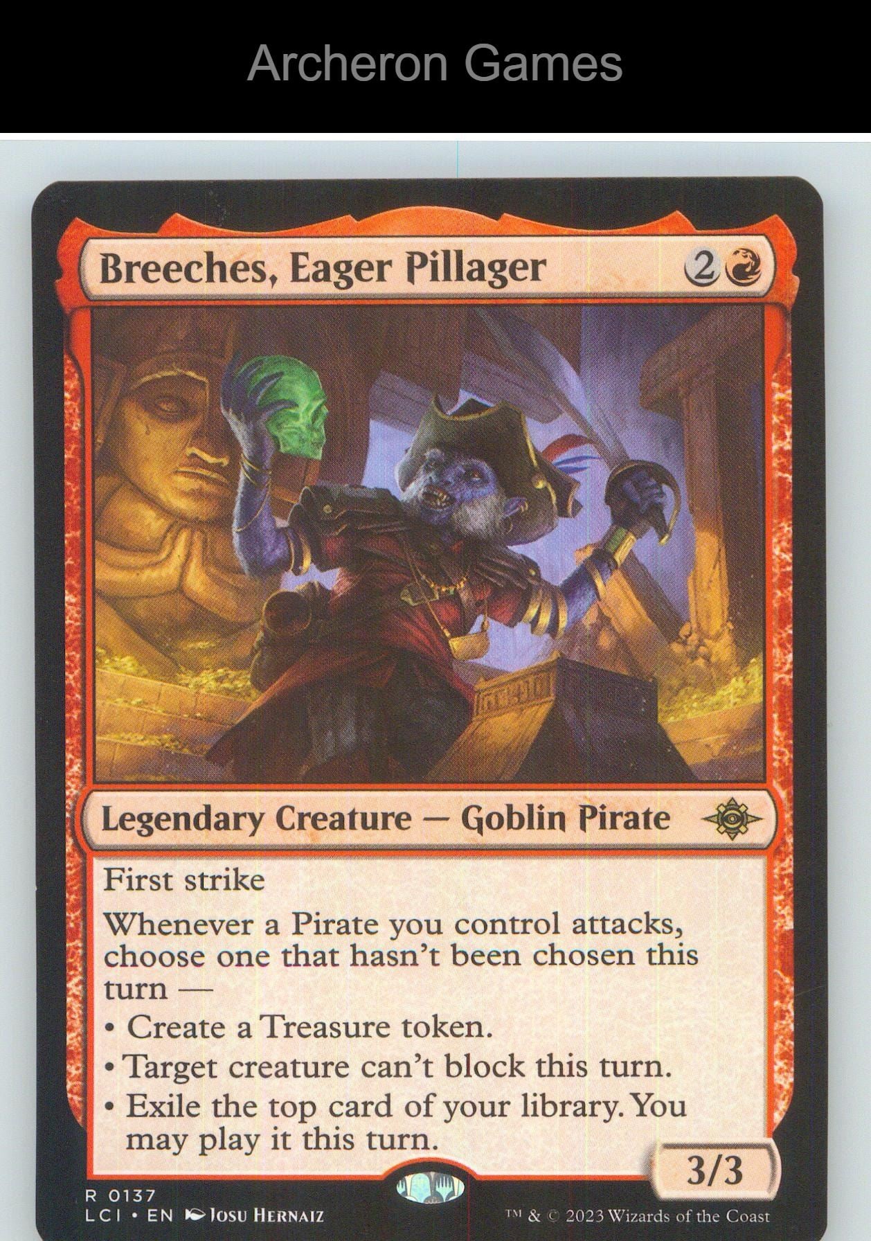 Breeches, Eager Pillager LCI 137 R MTG Card NM/EX+