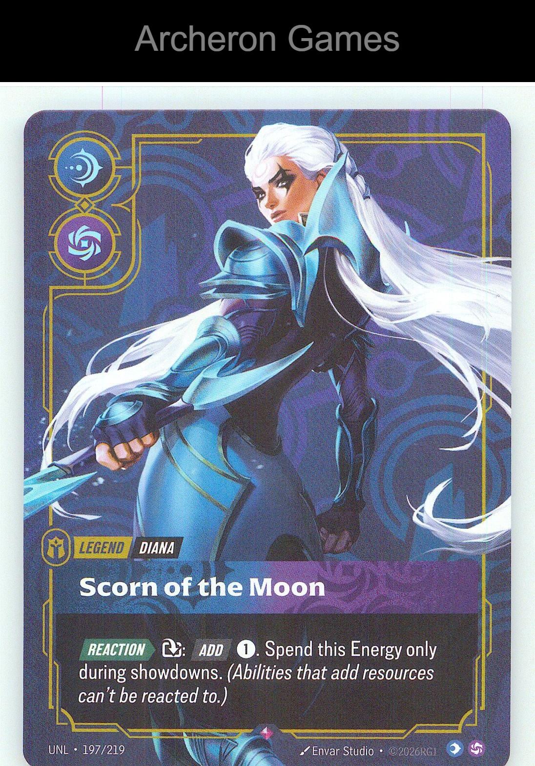 Diana - Scorn of the Moon UNL 197/219 R Unleashed Riftbound Card