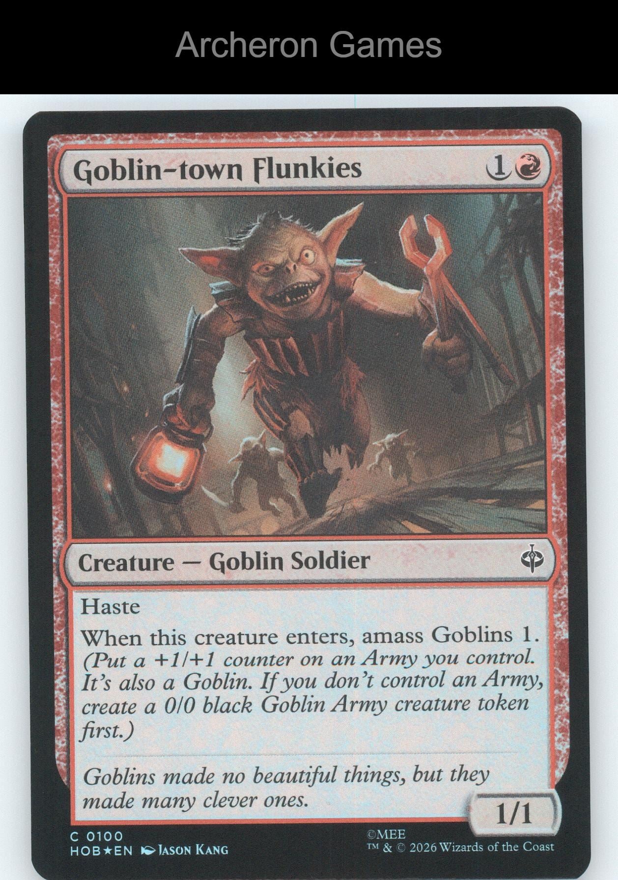 Goblin-town Flunkies HOB 100 C MTG Card The Hobbit