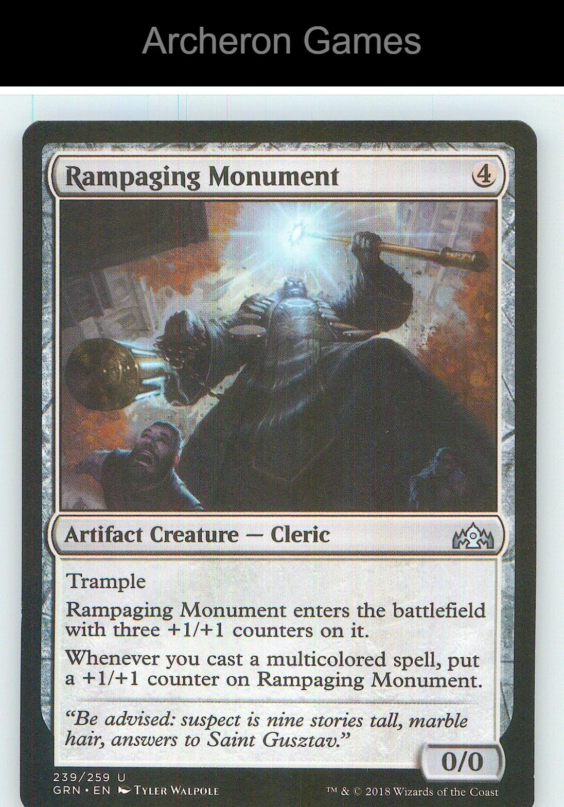 Rampaging Monument GRN 239 UC MTG Card NM/EX+