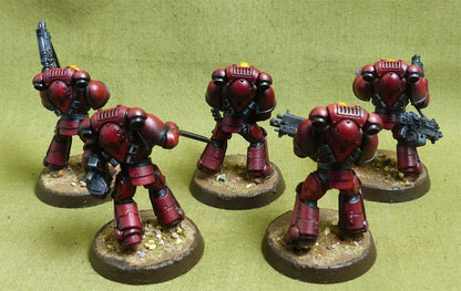 Intercessor Squad set of 5 painted - Blood Angels - Warhammer 40K #3ZB