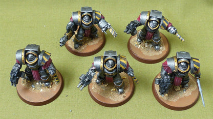 Cataphractii Terminators set of 5 painted - Iron Hands - Warhammer Horus Heresy #9H8