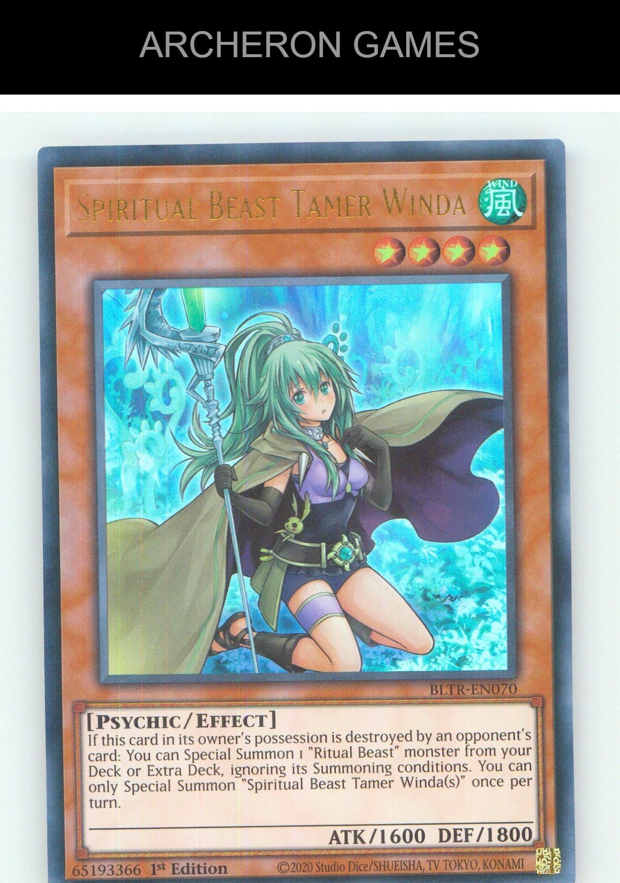 Spiritual Beast Tamer Winda UR YUGIOH Card 1st Edition