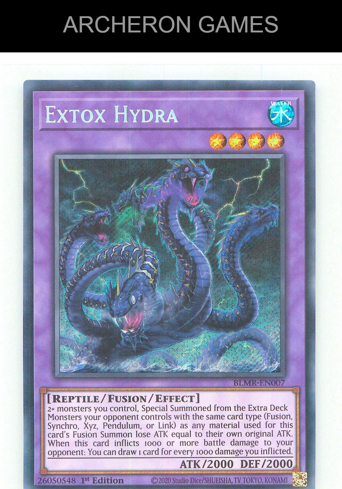 Extox Hydra SEC YUGIOH Card 1st Edition
