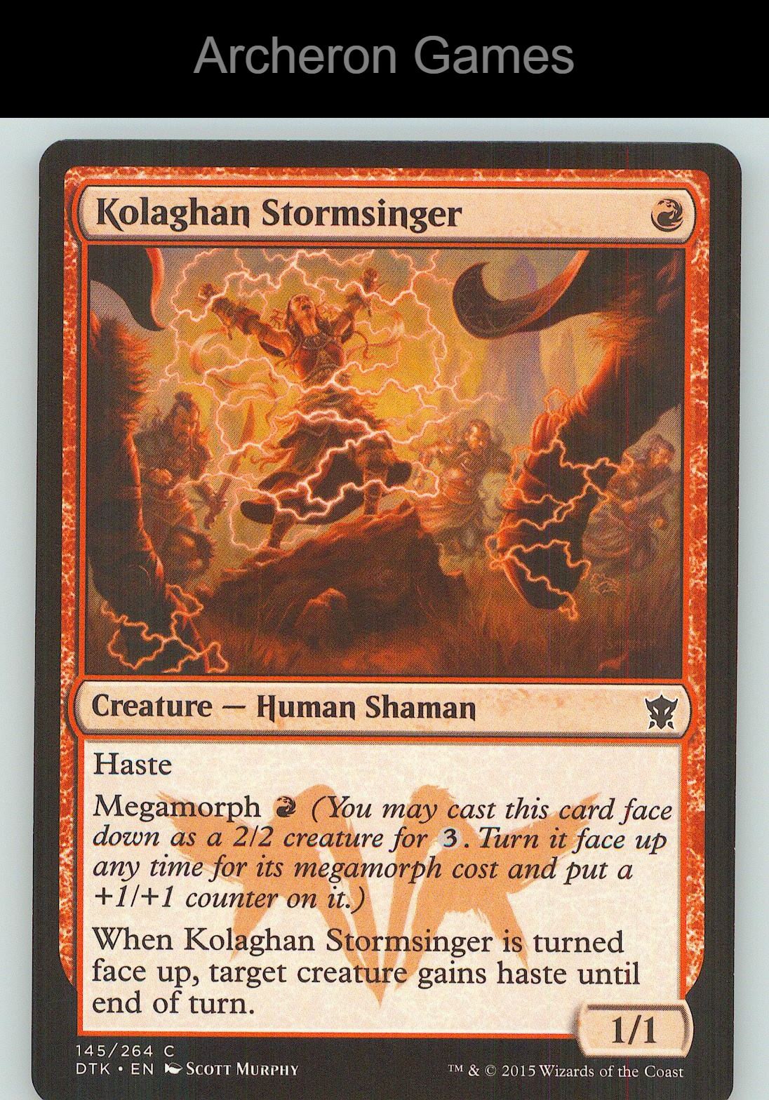 Kolaghan Stormsinger DTK 145 C MTG Card NM/EX+