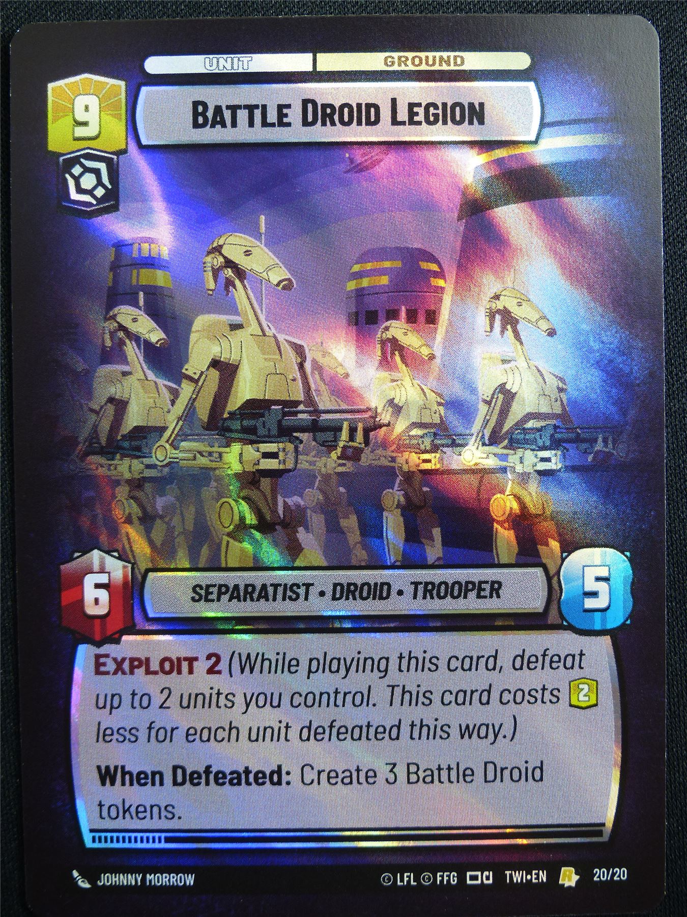 Battle Droid Legion 20/20 Promo Foil - Star Wars Unlimited Card #4VC