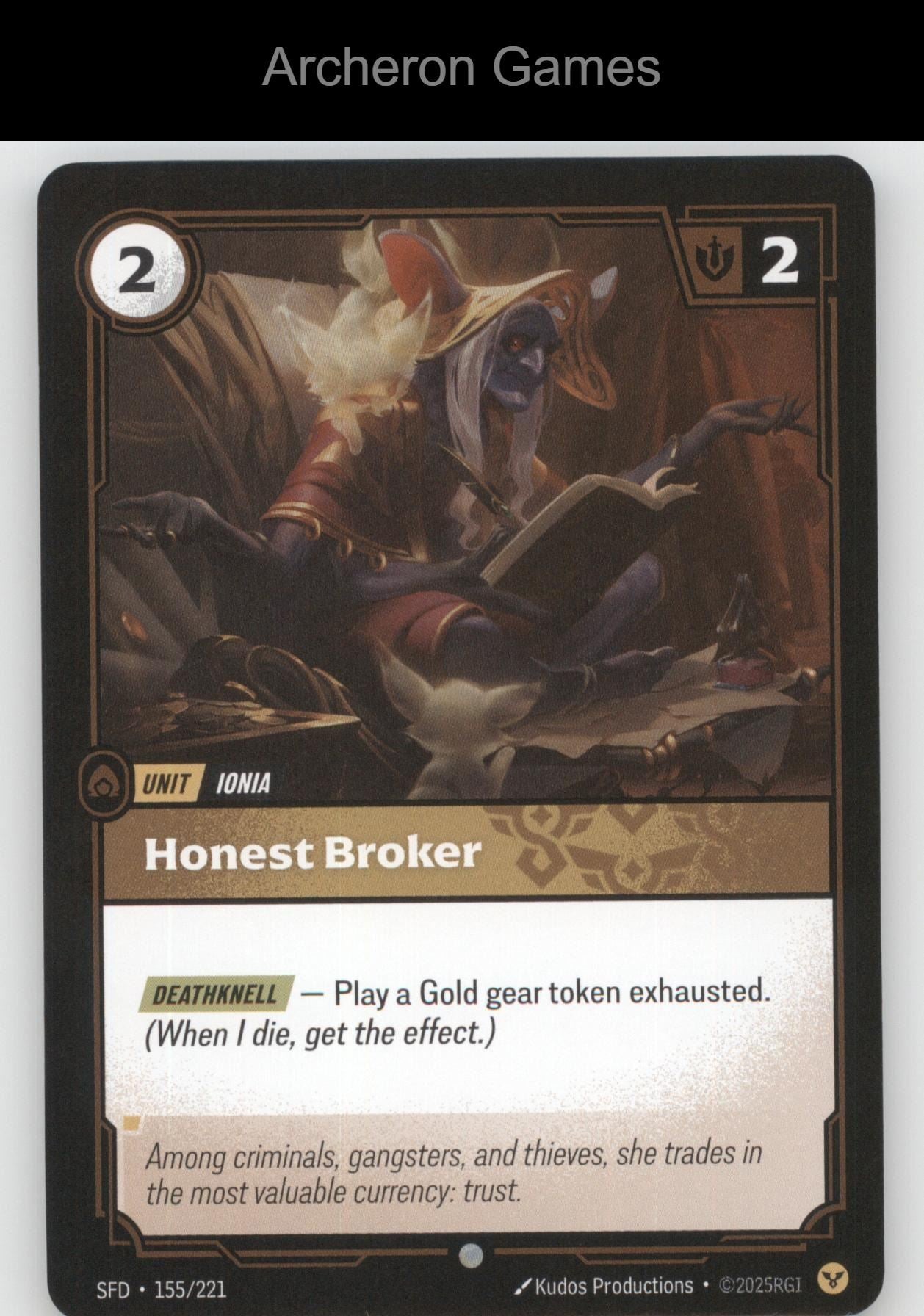Honest Broker SFD 155/221 C  Card Spiritforged