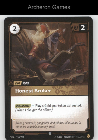 Honest Broker SFD 155/221 C  Card Spiritforged