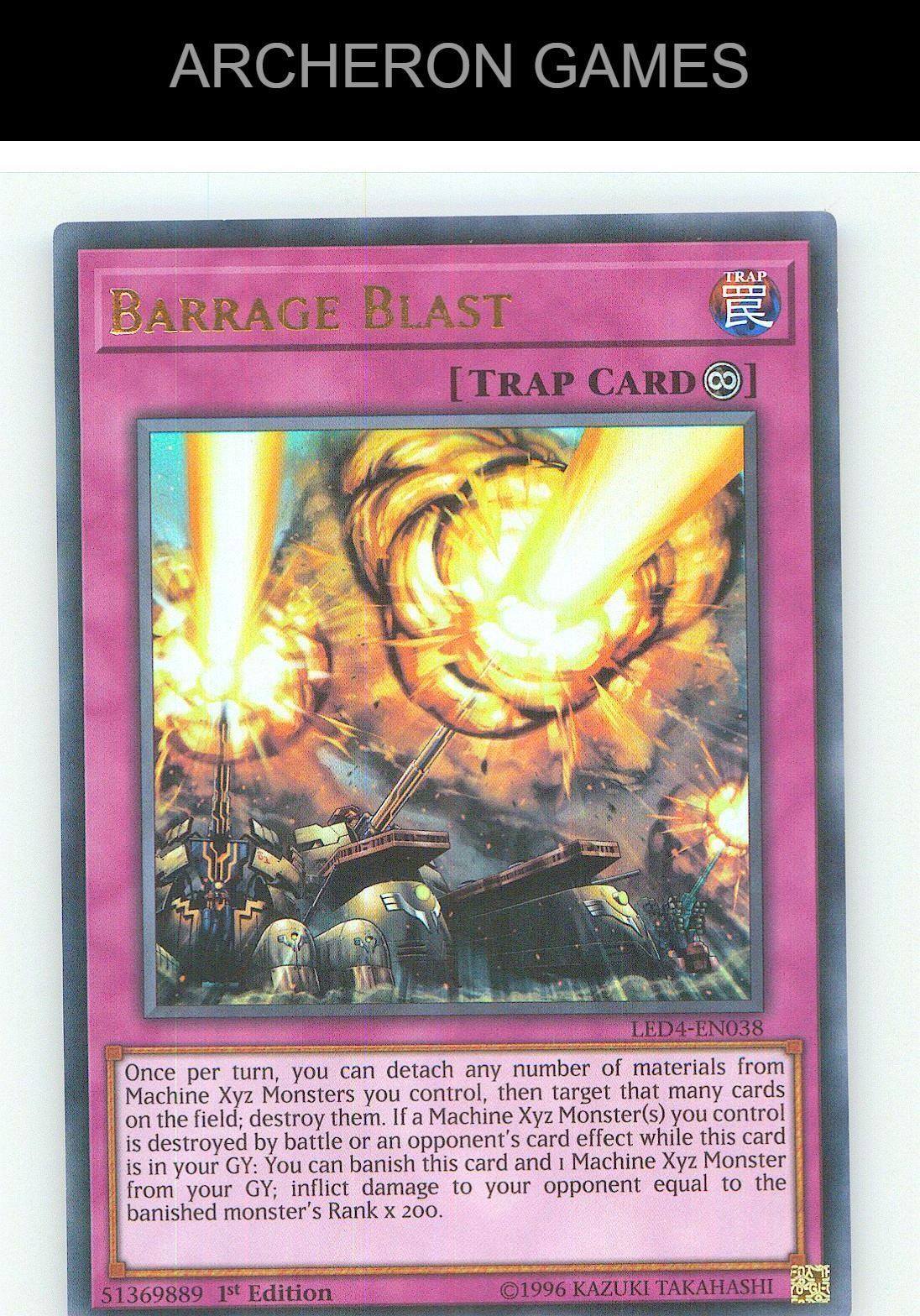 Barrage Blast Ultra Rare YUGIOH Card 1st Edition