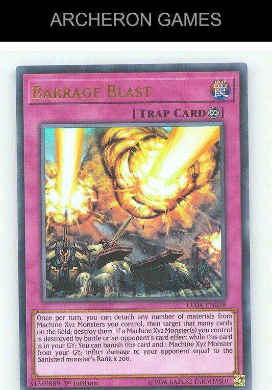Barrage Blast Ultra Rare YUGIOH Card 1st Edition