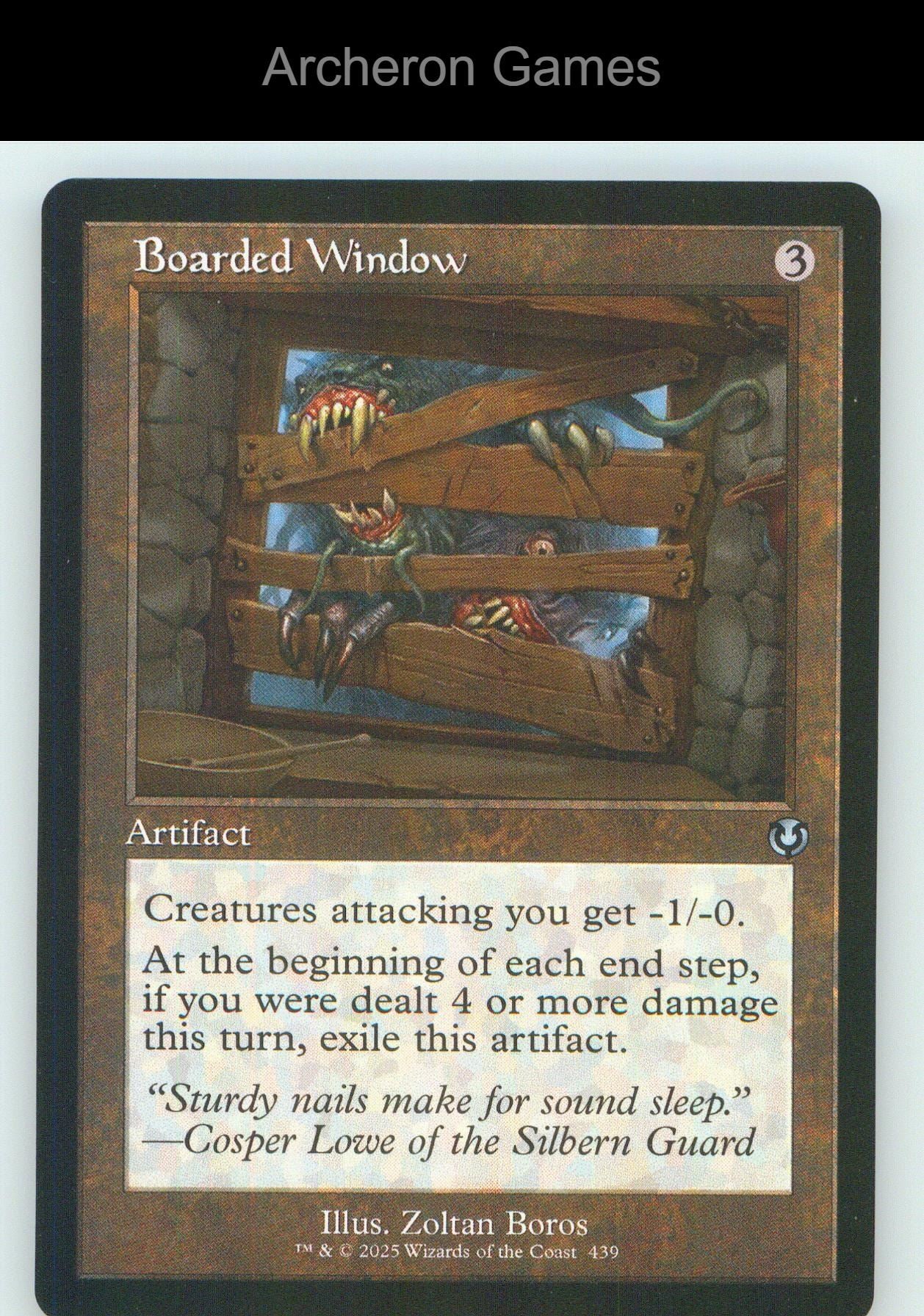 Boarded Window (Retro Frame) INR 439 UC MTG Card NM/EX+