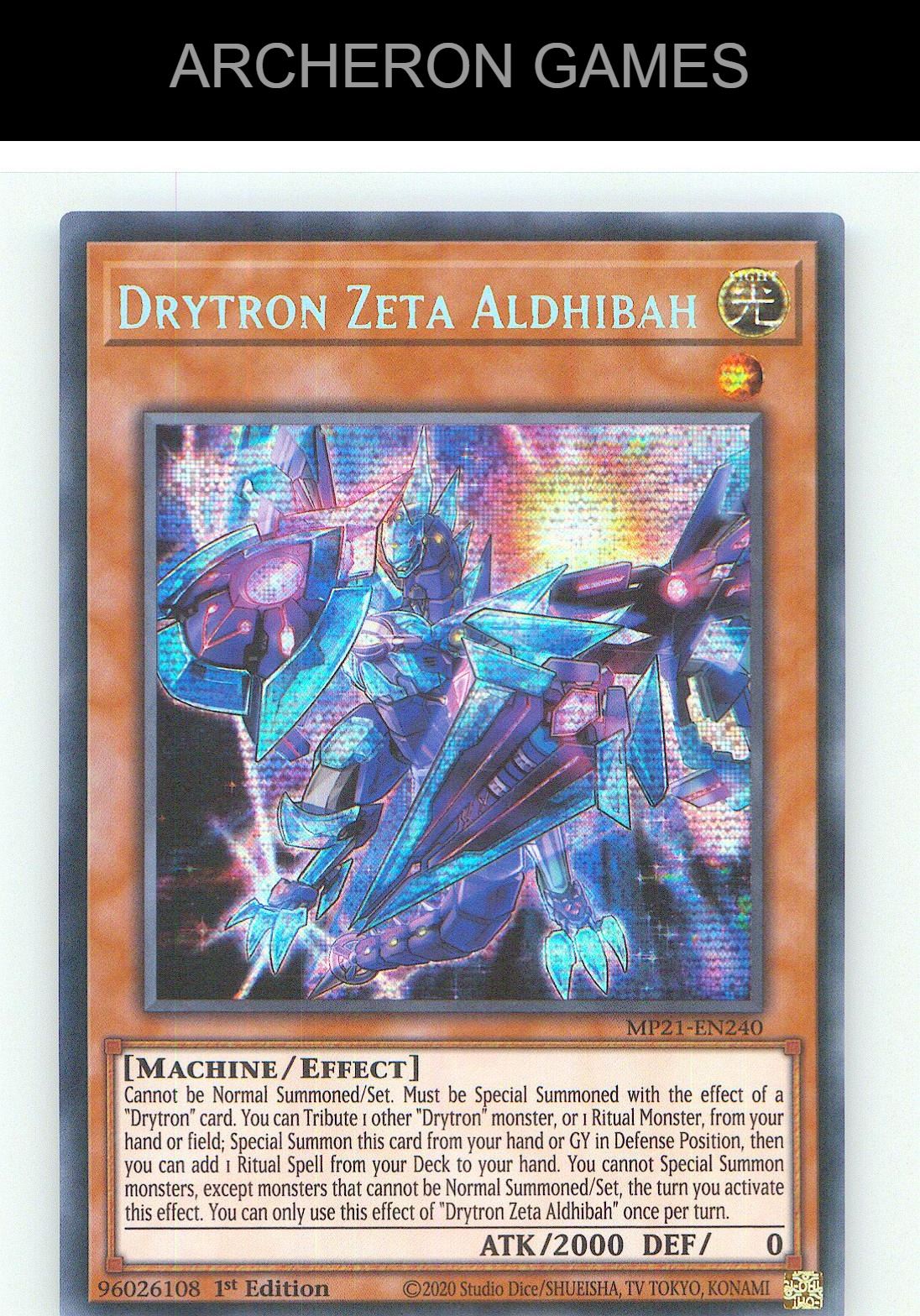 Drytron Zeta Aldhibah Prismatic Secret Rare YUGIOH Card 1st Edition
