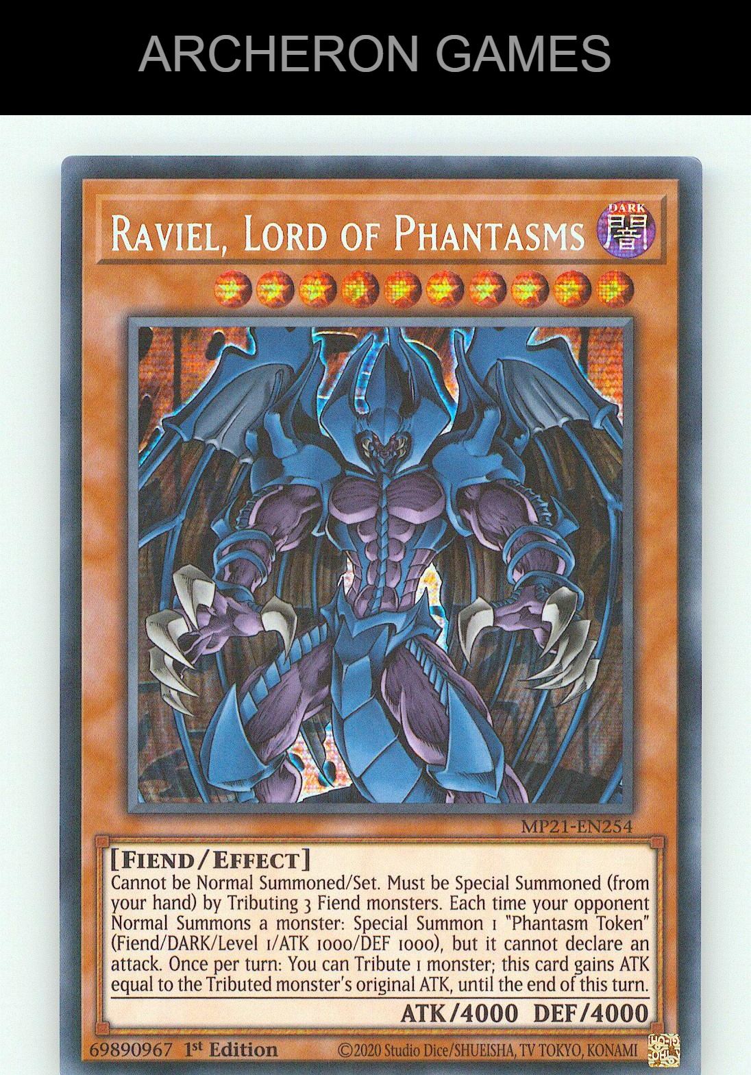 Raviel, Lord of Phantasms SEC YUGIOH Card