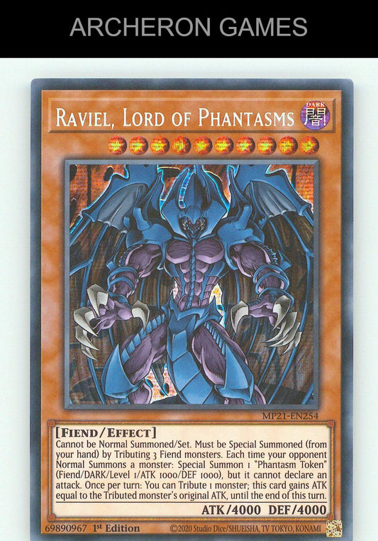 Raviel, Lord of Phantasms SEC YUGIOH Card