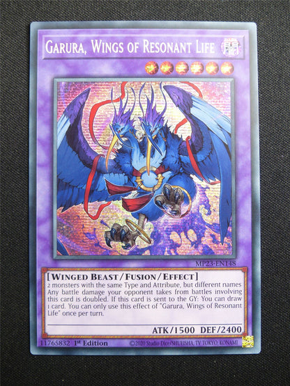 Garura Wings of Resonant Life MP23 Secret Rare - 1st ed Yugioh Card #3IA