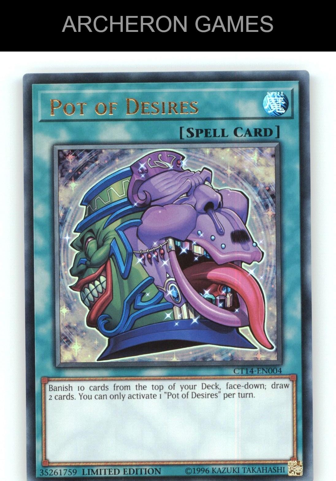 Pot of Desires (CR) Ultra Rare YUGIOH Card