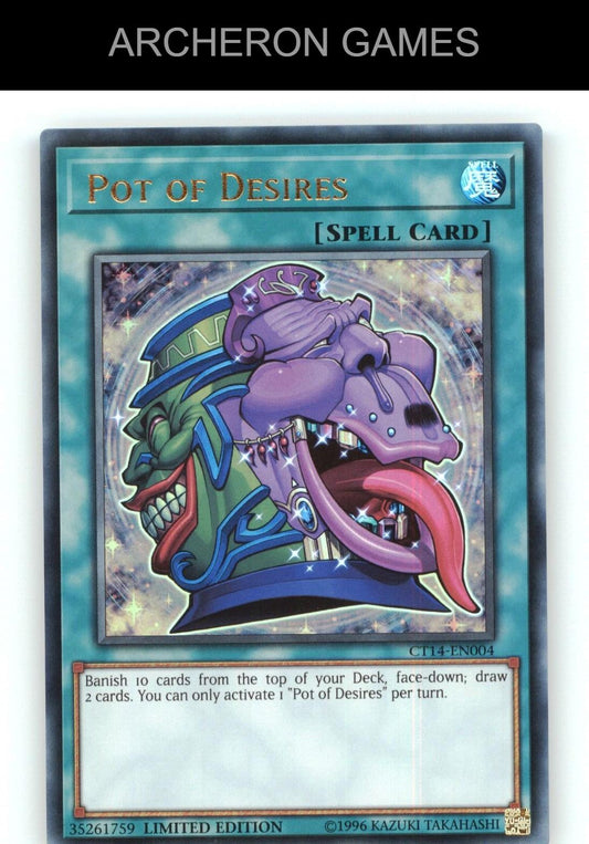 Pot of Desires (CR) Ultra Rare YUGIOH Card