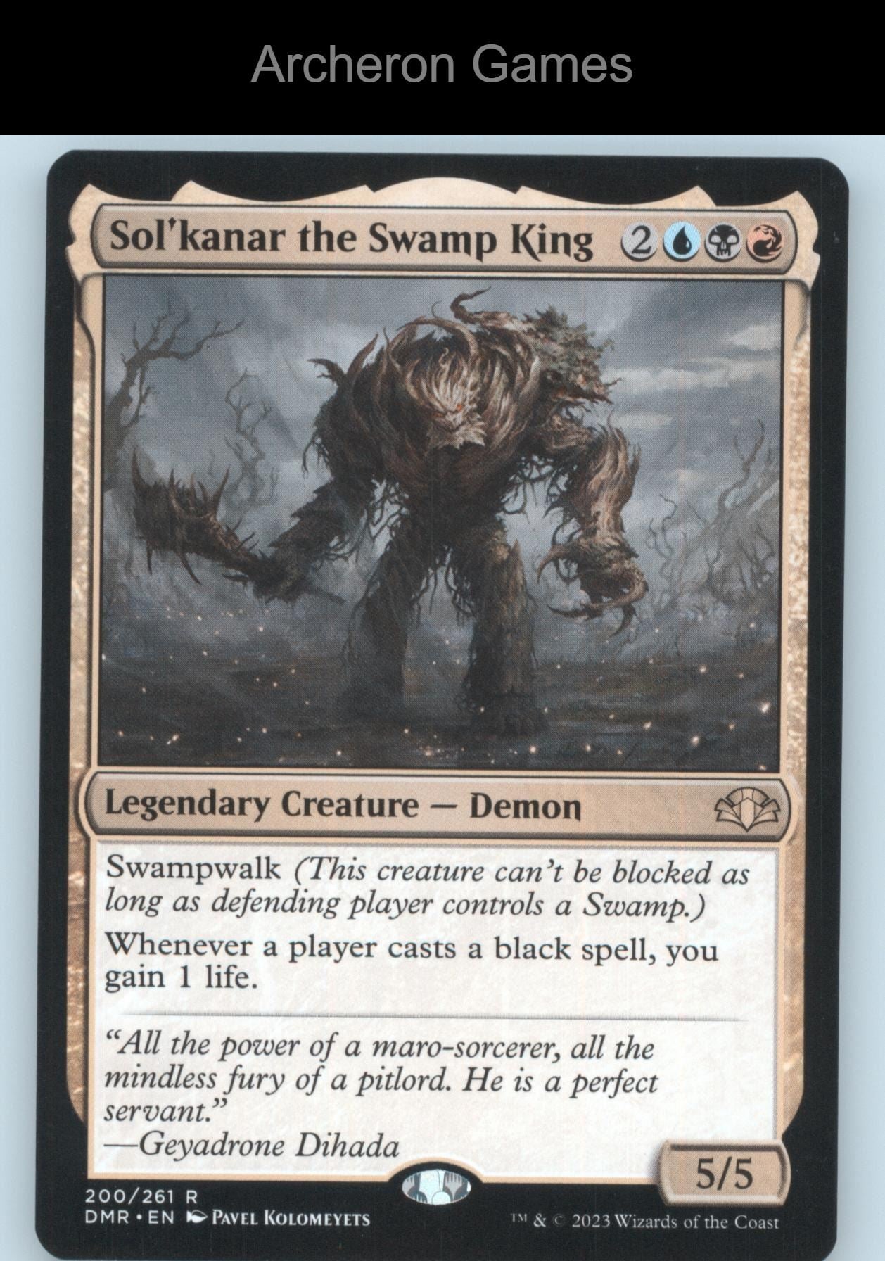 Sol'kanar the Swamp King 200 R MTG Card Dominaria Remastered