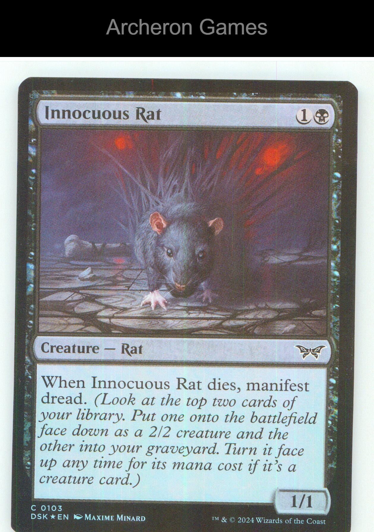 Innocuous Rat DSK 103 C MTG Card NM/EX+ Foil