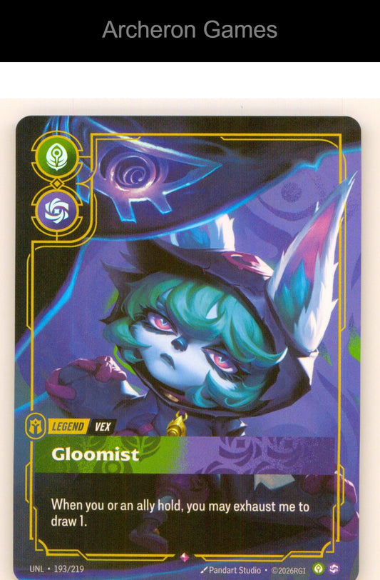 Vex - Gloomist UNL 193/219 R Unleashed Riftbound Card
