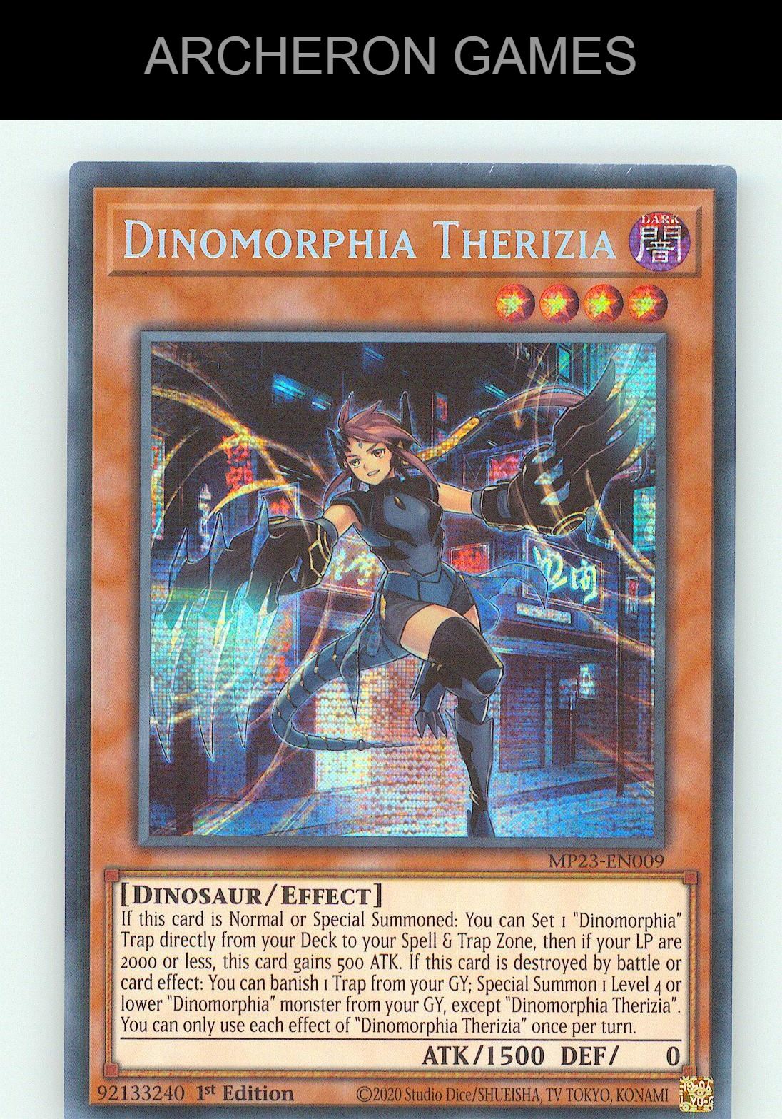 Dinomorphia Therizia (Starlight Rare) SEC YUGIOH Card