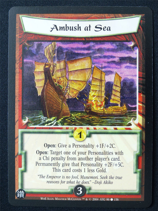 Ambush at Sea - WoE - Legend of the Five Rings L5R Card #YU