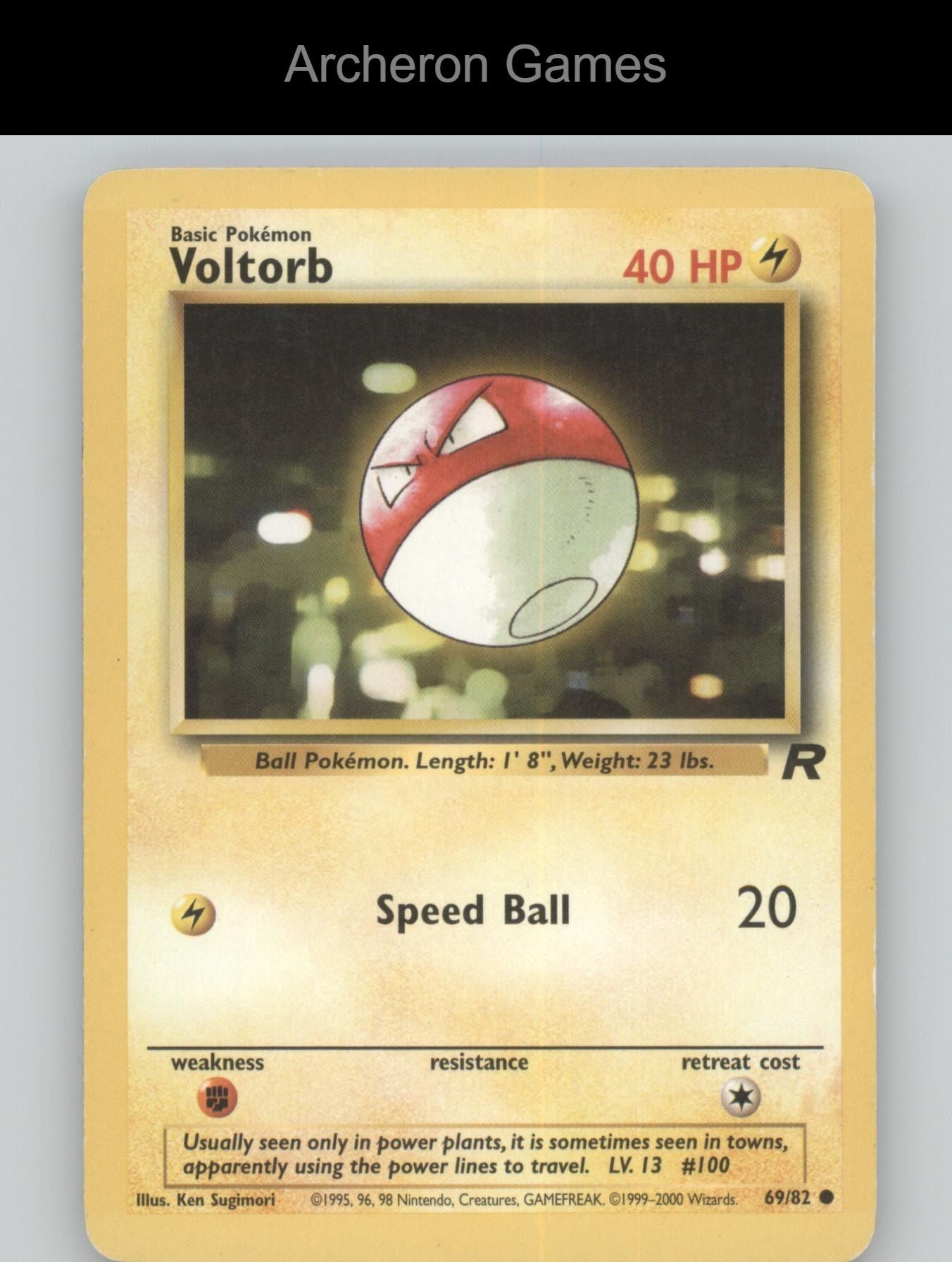 Pokemon Card Voltorb TR 69/82 C Team Rocket Unlimited