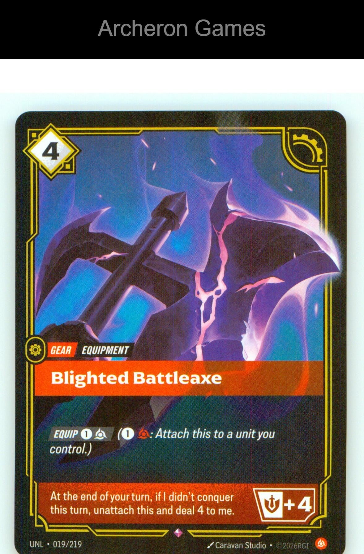 Blighted Battleaxe UNL 019/219 R Unleashed Riftbound Card