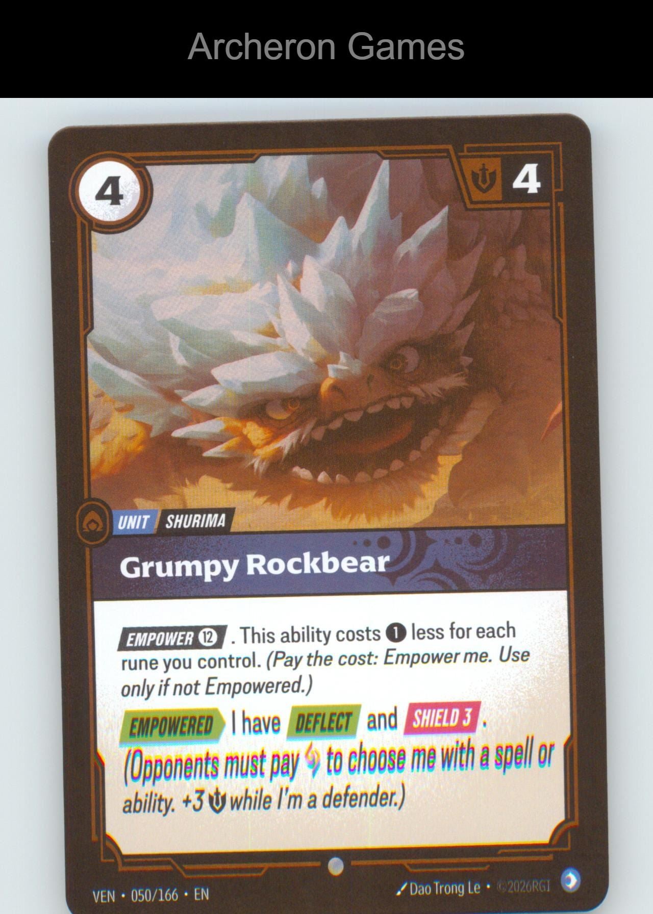Grumpy Rockbear VEN 050/166 C Vendetta Riftbound Card Foil