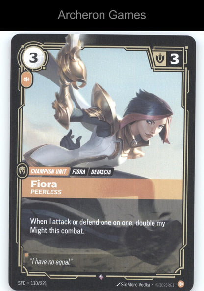 Fiora - Peerless SFD 110/221 R  Card Spiritforged