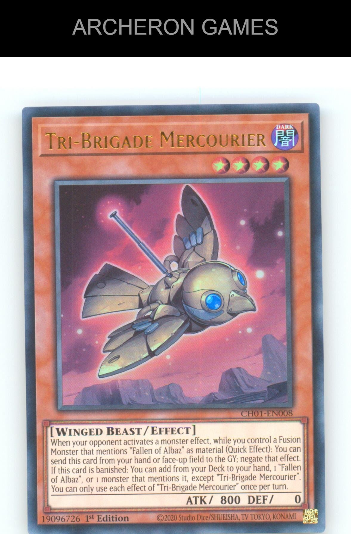 Tri-Brigade Mercourier Ultra Rare YUGIOH Card 1st Edition