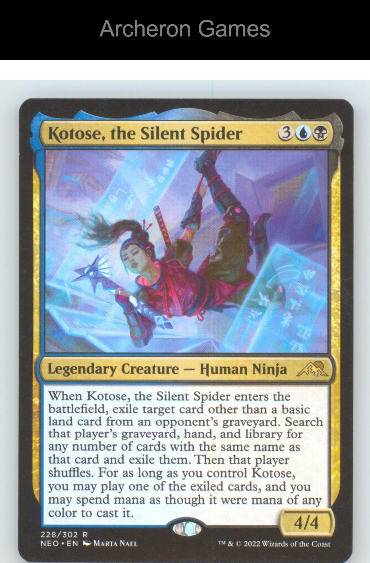 Kotose, the Silent Spider NEO 228 R MTG Card NM/EX+